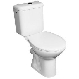 Туалетная плитка Jika Zeta для горизонтального выпуска (90°), без крышки, белая (H8253960002411) | Унитазы-компакт | prof.lv Viss Online