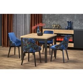 Halmar Tiago Extendable Table 90x90cm, Oak/Black | Wooden tables | prof.lv Viss Online