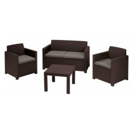 Keter Alabama Garden Furniture Set Brown | Outdoor furniture sets | prof.lv Viss Online