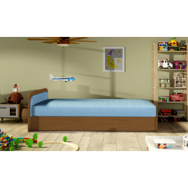 Eltap Paris Single Bed 80x190cm, With Mattress, Blue (PS_07) | Single beds | prof.lv Viss Online