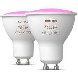Viedā LED Spuldze Philips Hue White And Color Ambiance GU10 5W 2000-6500K 2pcs | Spuldzes | prof.lv Viss Online