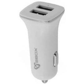 Sbox DD-CC-224-W 2x USB Car Charger 2.4A, White | Phone car chargers | prof.lv Viss Online