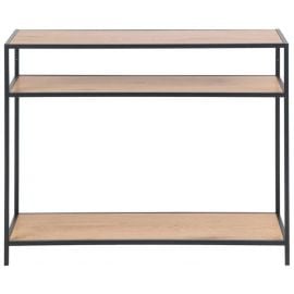 Home4You Seaford Shelf, 100x35x79cm Oak/Black (AC90773) | Living room furniture | prof.lv Viss Online