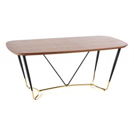 Halmar Manchester Kitchen Table 180x90cm, Brown/Black | Halmar | prof.lv Viss Online