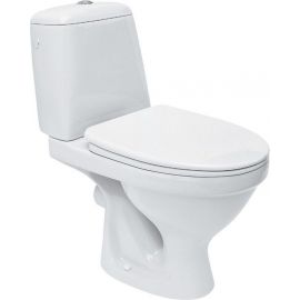 Cersanit Eko 2000 E010 Компакт 465 Туалет с горизонтальным выпуском (90°), подвод воды сбоку, с крышкой, K07-162 | Унитазы-компакт | prof.lv Viss Online