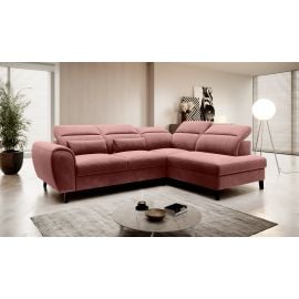 Eltap Noble Lux Corner Pull-Out Sofa 201x255x100cm, Pink (CO-NOB-RT-24LU) | Living room furniture | prof.lv Viss Online