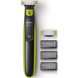 Philips OneBlade QP2520/30 Beard Trimmer Black/Green (8710103790457) | Hair trimmers | prof.lv Viss Online