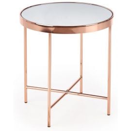 Halmar Mira Glass Coffee Table, 42x42x46cm, Copper (V-CH-MIRA-LAW-MIEDZ) | Glass tables | prof.lv Viss Online