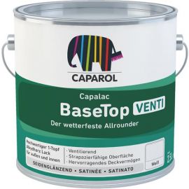 Universāla krāsa Caparol Capalac BaseTop Venti Basis Zīdaini Spīdīga, Balta | Universal paint | prof.lv Viss Online