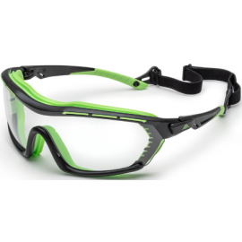 Active Gear Active Vision V650 Protective Glasses Clear/Black/Green (72-V650) | Protect goggles | prof.lv Viss Online