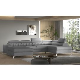 Eltap Lacante Flores Corner Pull-Out Sofa 202x354x92cm, Grey (CO-LAC-RT-04FL) | Living room furniture | prof.lv Viss Online