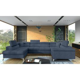 Stūra Dīvāns Izvelkams Eltap Thiago Omega 43x208x88cm, Zils (Th_25) | Stūra dīvāni | prof.lv Viss Online