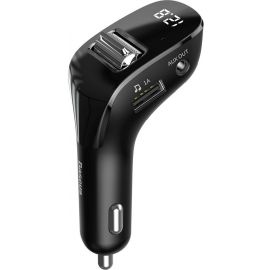 Baseus CCF40-01 USB Car Charger with Audio Transmitter 1A/2A, Black | Phone car chargers | prof.lv Viss Online