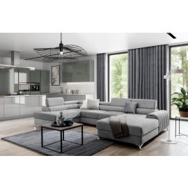 Eltap Lacante Gojo Corner Pull-Out Sofa 202x354x92cm, Grey (CO-LAC-LT-04GO) | Living room furniture | prof.lv Viss Online