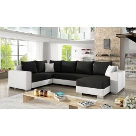 Stūra Dīvāns Izvelkams Eltap Marco Sawana/Soft 53x312x92cm, Melns (Mc_04) | Mīkstās mēbeles | prof.lv Viss Online