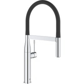 Grohe Essence Professional Kitchen Faucet with Pull-Out Shower, Chrome/Matte Black (30294000) | Kitchen mixers | prof.lv Viss Online