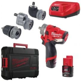 Milwaukee M12 FPDXKIT-202X Cordless Percussion Drill/Impact Driver 12V 2x2Ah (4933464138) | Drilling machines | prof.lv Viss Online