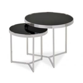 Стеклянные кофейные столики Signal Dellia II, 50x50x45 см, черный, серый (DELIAIICCH) | Signal | prof.lv Viss Online
