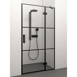 Dušas Durvis Stikla Serviss Adele 80cm 80ADE+B_D2 Caurspīdīgas Melna | Dušas durvis / dušas sienas | prof.lv Viss Online