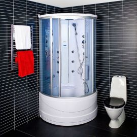 Duschy 6126 103x103cm Steam Shower Cabin Silver | Shower cabines | prof.lv Viss Online