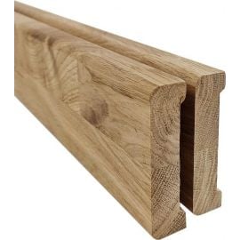 Lamella Oak Wood Skirting Board, 20x80mm, 2.4m | Moldings | prof.lv Viss Online