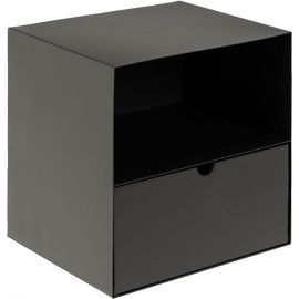 Home4You Joliet Nightstand, 25x30x30cm, Black (AC90850) | Bedside tables | prof.lv Viss Online
