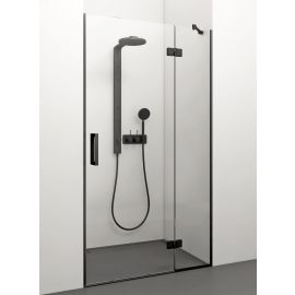 Dušas Durvis Stikla Serviss Adele 100cm 100ADE+B Caurspīdīgas Melna | Dušas durvis / dušas sienas | prof.lv Viss Online