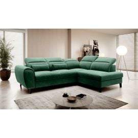 Eltap Noble Lukso Corner Pull-Out Sofa 201x255x100cm, Green (CO-NOB-RT-35LU) | Sofas | prof.lv Viss Online