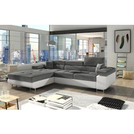 Stūra Dīvāns Izvelkams Eltap Armando Sawana/Soft 205x280x90cm Kreisais Stūris Tumši Pelēks/Balts (Armd_18) | Izvelkamie dīvāni | prof.lv Viss Online