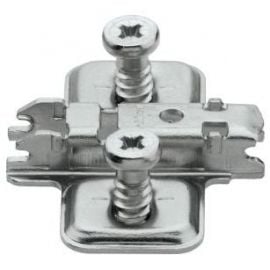 Blum Clip Mounting Plate 0mm, with 6mm Euro Screws, Nickel-plated (173L8100) | Furniture fittings | prof.lv Viss Online