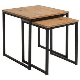 Black Red White Coffee Tables, 40.5x40.5x40.5cm, Oak, Black (D05034-LAW/40+LAW/50-DLN) | Living room furniture | prof.lv Viss Online