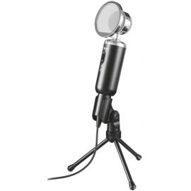 Trust Madell Desk Table Microphone, Black/Silver (21672) | Microphones | prof.lv Viss Online