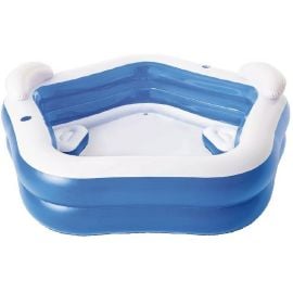 Семейный надувной бассейн Bestway Fun Pool 213x206x69 см белый/синий (380446) | Бассейны и аксессуары | prof.lv Viss Online
