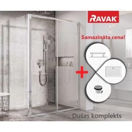 Ravak SET 12R 100x80cm H=195cm Shower Enclosure with Shelf (23SETBLS9R) | Shower cabines | prof.lv Viss Online