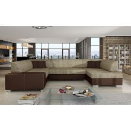 Izvelkams Dīvāns Eltap Havana Berlin/Soft U Veida 207x320x73cm Labais Stūris Bēšs/Brūns (Hv05) | Izvelkamie dīvāni | prof.lv Viss Online