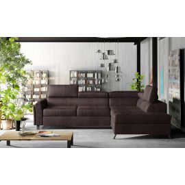 Eltap Kairos MatVelvet Corner Pull-Out Sofa 200x265x95cm, Brown (Kr_07) | Living room furniture | prof.lv Viss Online