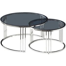 Стол для кофе Signal Vienna, 80x45 см, черный, серебро (VIENNACZS) | Signal | prof.lv Viss Online