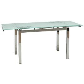 Glass Table GD017 110x74cm, White (GD017B) | Kitchen tables | prof.lv Viss Online