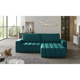 Eltap Bonett MatVelvet Corner Pull-Out Sofa 175x250x92cm, Blue (Bon_32) | Corner couches | prof.lv Viss Online