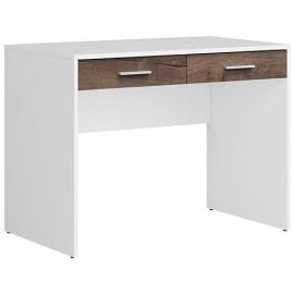 Напольный письменный стол Nepo Plus, 100x59x76 см, белый/коричневый (S435-BIU2S-BI/DMON) | Столы | prof.lv Viss Online