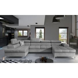 Eltap Eduardo Monolith Corner Pull-Out Sofa 60x345x90cm, Grey (Edr_16) | Sofas | prof.lv Viss Online