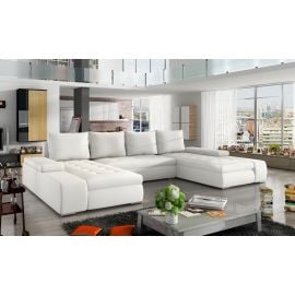 Eltap Marino Soft Corner Pull-Out Sofa 53x363x88cm, White (MA10) | Corner couches | prof.lv Viss Online