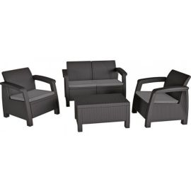 Dārza Mēbeļu Komplekts Keter Bahamas, Galds + dīvāns + 2 krēsli, Pelēks (29202269939) | Dārza mēbeļu komplekti | prof.lv Viss Online