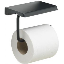 Держатель для туалетной бумаги Gedy Porta Tualetes с крышкой 13x9x9 см, черный (2039-14) | Держатели для туалетной бумаги | prof.lv Viss Online