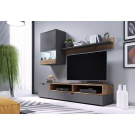 Halmar Wardrobe Section, 39x175x180cm, Grey/Oak (CAMA-PAT-SZARY MAT/DAB LEFKAS) | Living room furniture | prof.lv Viss Online