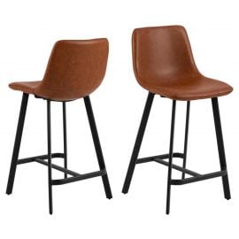 Стул-барный Home4You I_Oregon 50x46x91 см, коричневый/черный (AC92896) | Барные стулья | prof.lv Viss Online