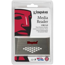 Kingston FCR-HS4 Внешний картридер для карт памяти, серебристо-белый | Считыватели карт памяти | prof.lv Viss Online