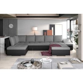 Izlaižams Dīvāns Eltap Giovanni Sawana/Soft U Veida 200x340x88cm Labais Stūris Tumši Pelēks/Melns (GI04) | Izvelkamie dīvāni | prof.lv Viss Online