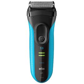 Бритва Braun Series 3 3010BT для бритья и стрижки бороды черного/синего цвета | Бритвы для мужчин | prof.lv Viss Online