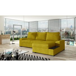 Eltap Black Omega Corner Pull-Out Sofa 165x245x90cm, Yellow (Ng03) | Sofas | prof.lv Viss Online